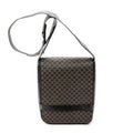 Shoulder Bag Small Flap Messenger Black Macadam Coated Canvas