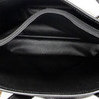 Shoulder Bag Bucket Tote Black Macadam Coated Canvas