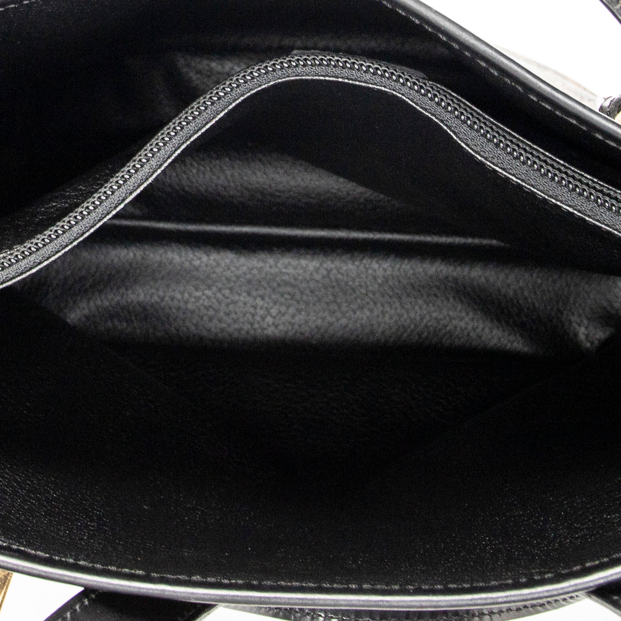 Shoulder Bag Bucket Tote Black Macadam Coated Canvas