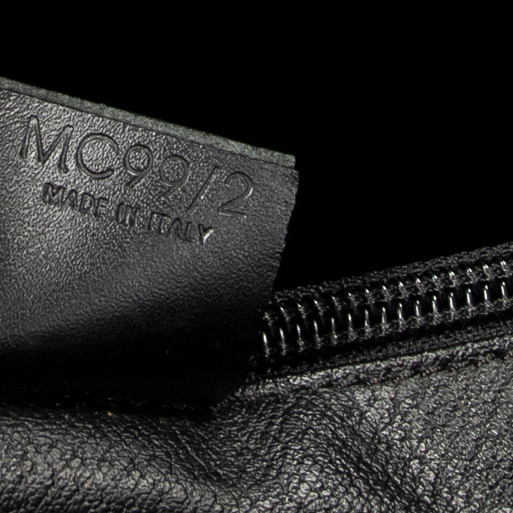Shoulder Bag Bucket Tote Black Macadam Coated Canvas