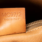 Shoulder Bag Bucket Tote Brown Macadam Coated Canvas