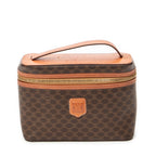 Pouch Top Handle Toiletry Pouch Brown Macadam Coated Canvas