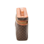 Pouch Top Handle Toiletry Pouch Brown Macadam Coated Canvas