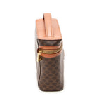 Pouch Top Handle Toiletry Pouch Brown Macadam Coated Canvas