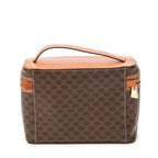 Pouch Top Handle Toiletry Pouch Brown Macadam Coated Canvas