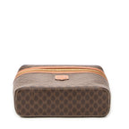 Pouch Top Handle Toiletry Pouch Brown Macadam Coated Canvas