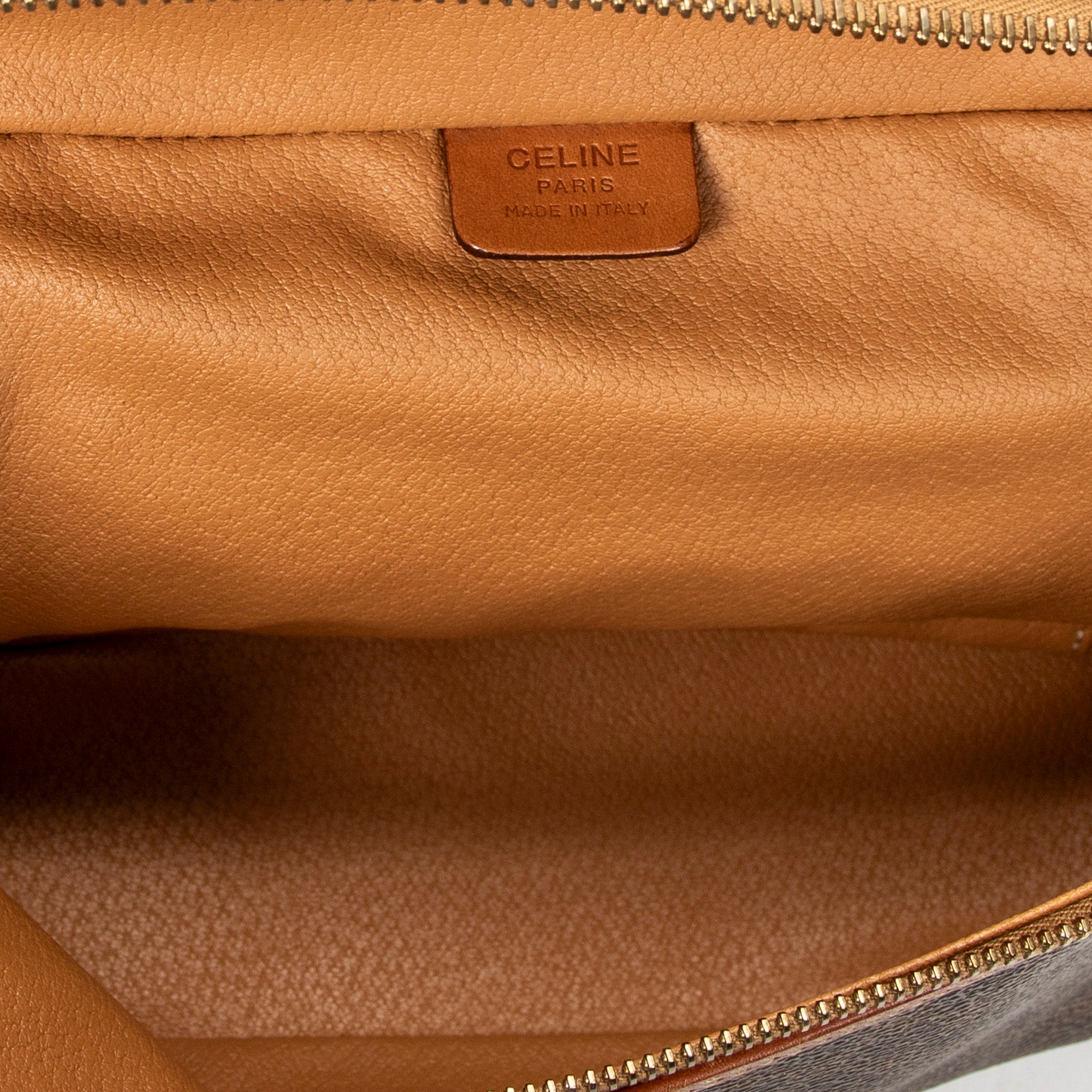 Pouch Top Handle Toiletry Pouch Brown Macadam Coated Canvas
