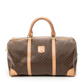 Travel Bag Vintage Medium Travel Boston Brown Macadam Coated Canvas