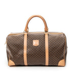 Travel Bag Vintage Medium Travel Boston Brown Macadam Coated Canvas