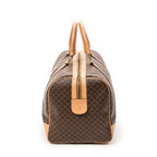 Travel Bag Vintage Medium Travel Boston Brown Macadam Coated Canvas