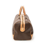 Travel Bag Vintage Medium Travel Boston Brown Macadam Coated Canvas