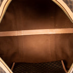 Travel Bag Vintage Medium Travel Boston Brown Macadam Coated Canvas
