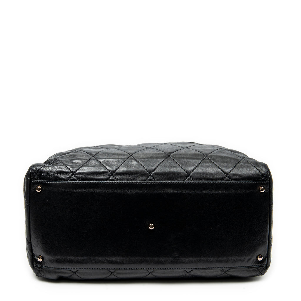 Shoulder Bag Cloudy Bundle Bowler Black Quilted Lambskin Leather