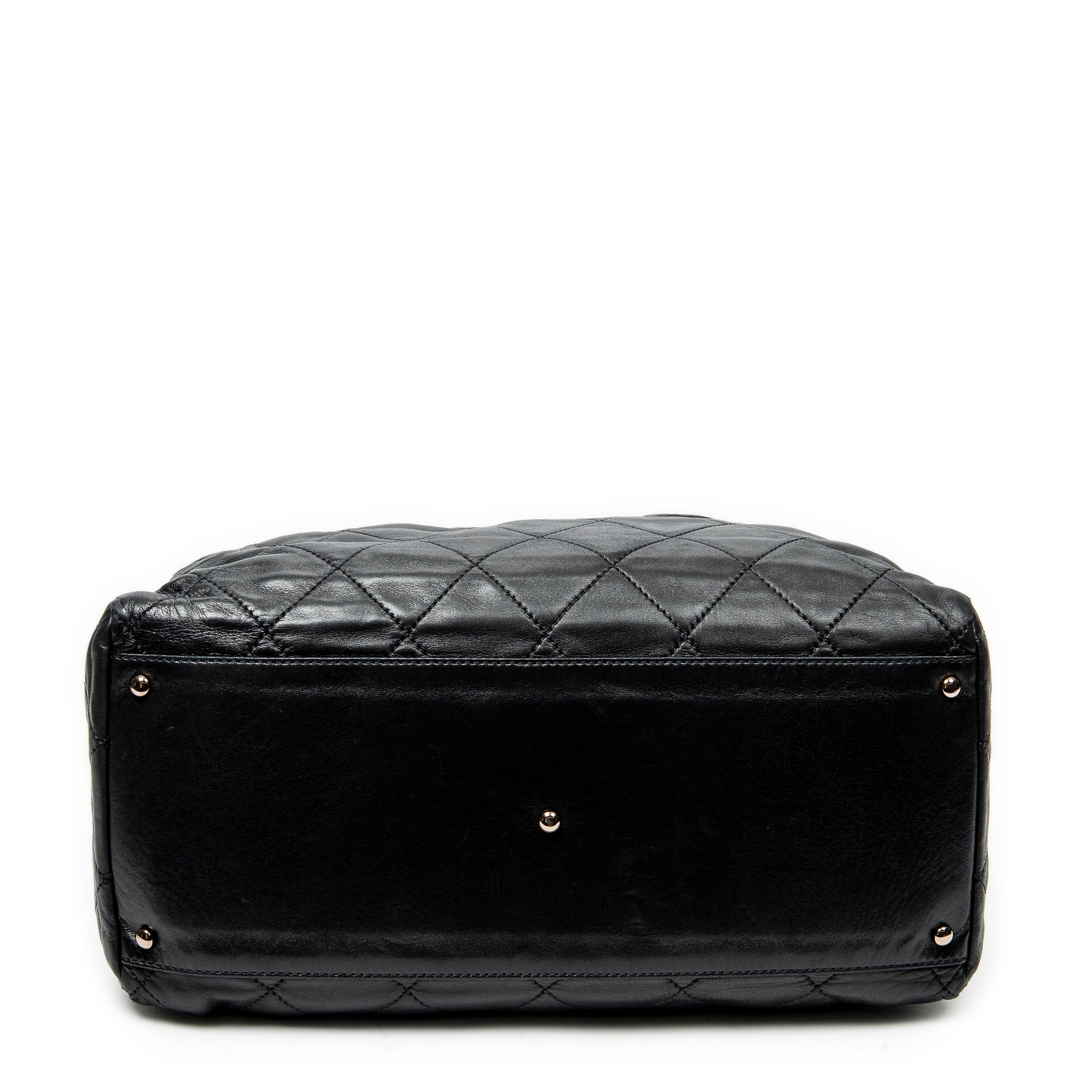 Shoulder Bag Cloudy Bundle Bowler Black Quilted Lambskin Leather