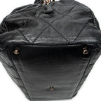 Shoulder Bag Cloudy Bundle Bowler Black Quilted Lambskin Leather