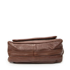 Shoulder Bag Medium Paraty Brown Grained Calfskin Leather