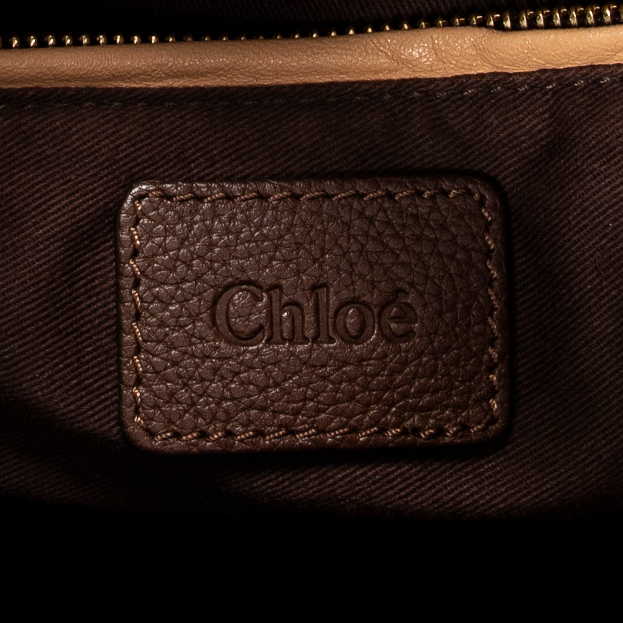 Shoulder Bag Medium Paraty Brown Grained Calfskin Leather