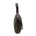Bolso de hombro baguette de lona Zucca color caqui