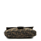 Bolso de hombro baguette de lona Zucca color caqui