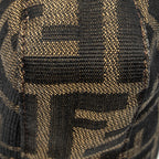 Bolso de hombro baguette de lona Zucca color caqui