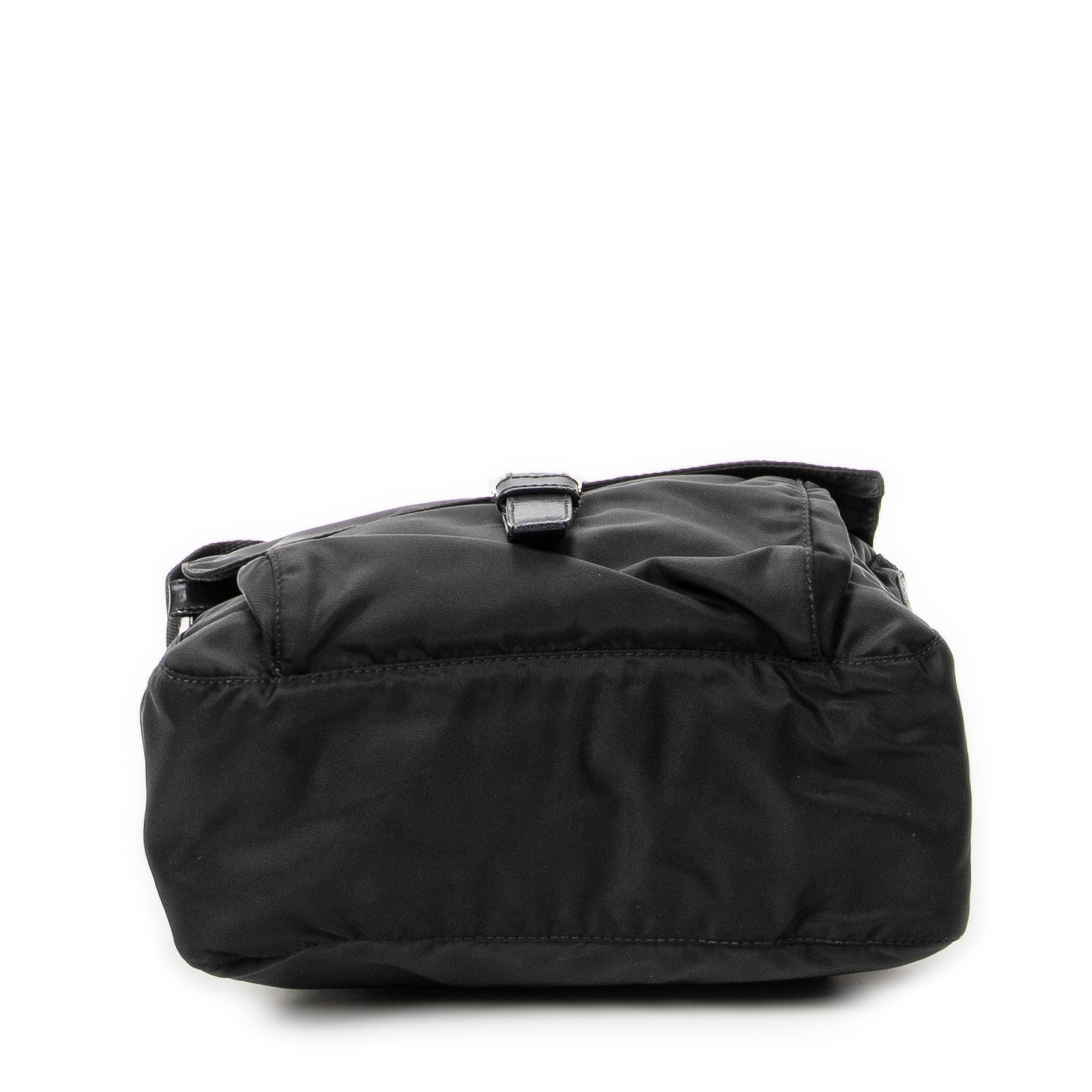 Bolso de hombro con solapa pequeña tipo mensajero de lona de nailon negra