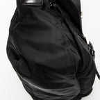 Bolso de hombro con solapa pequeña tipo mensajero de lona de nailon negra