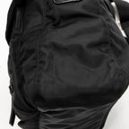 Bolso de hombro con solapa pequeña tipo mensajero de lona de nailon negra