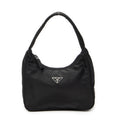 Handbag Vintage Mini Zip Hobo Black Nylon Canvas