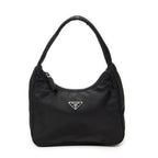 Handbag Vintage Mini Zip Hobo Black Nylon Canvas