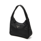 Handbag Vintage Mini Zip Hobo Black Nylon Canvas