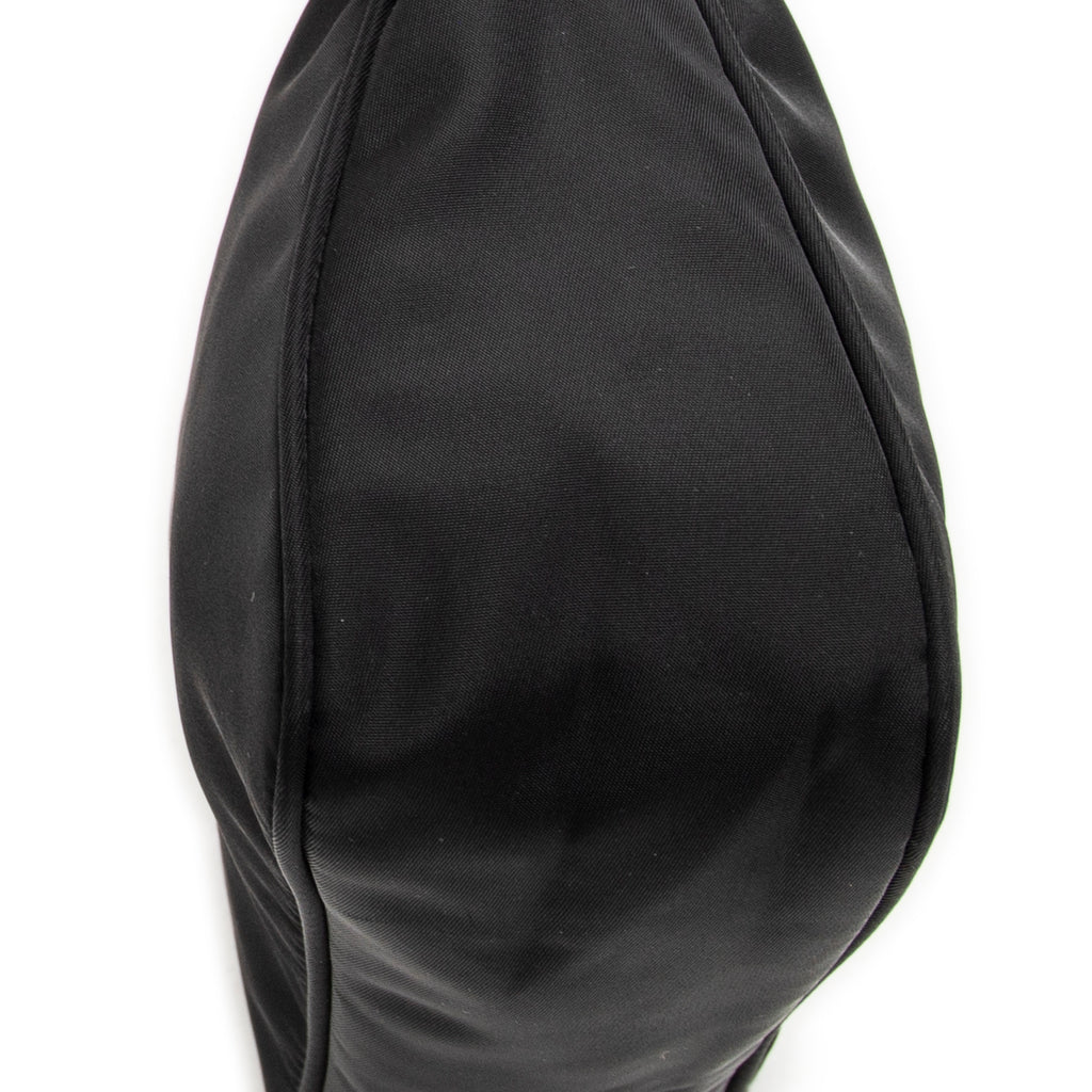 Handbag Vintage Mini Zip Hobo Black Nylon Canvas