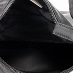 Handbag Vintage Mini Zip Hobo Black Nylon Canvas