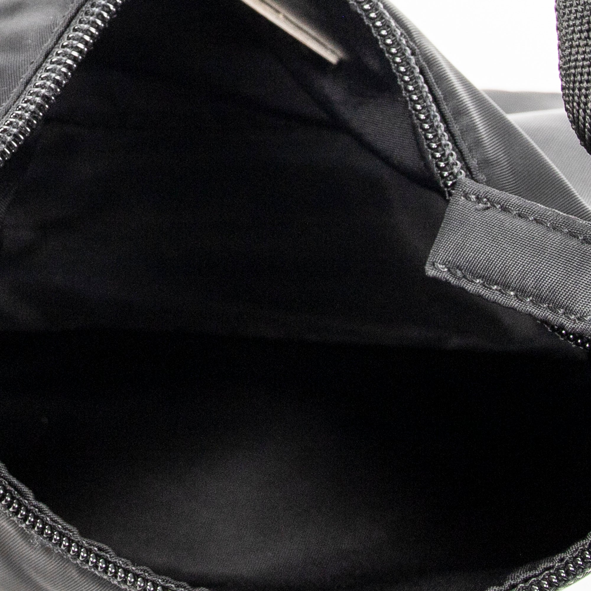 Handbag Vintage Mini Zip Hobo Black Nylon Canvas