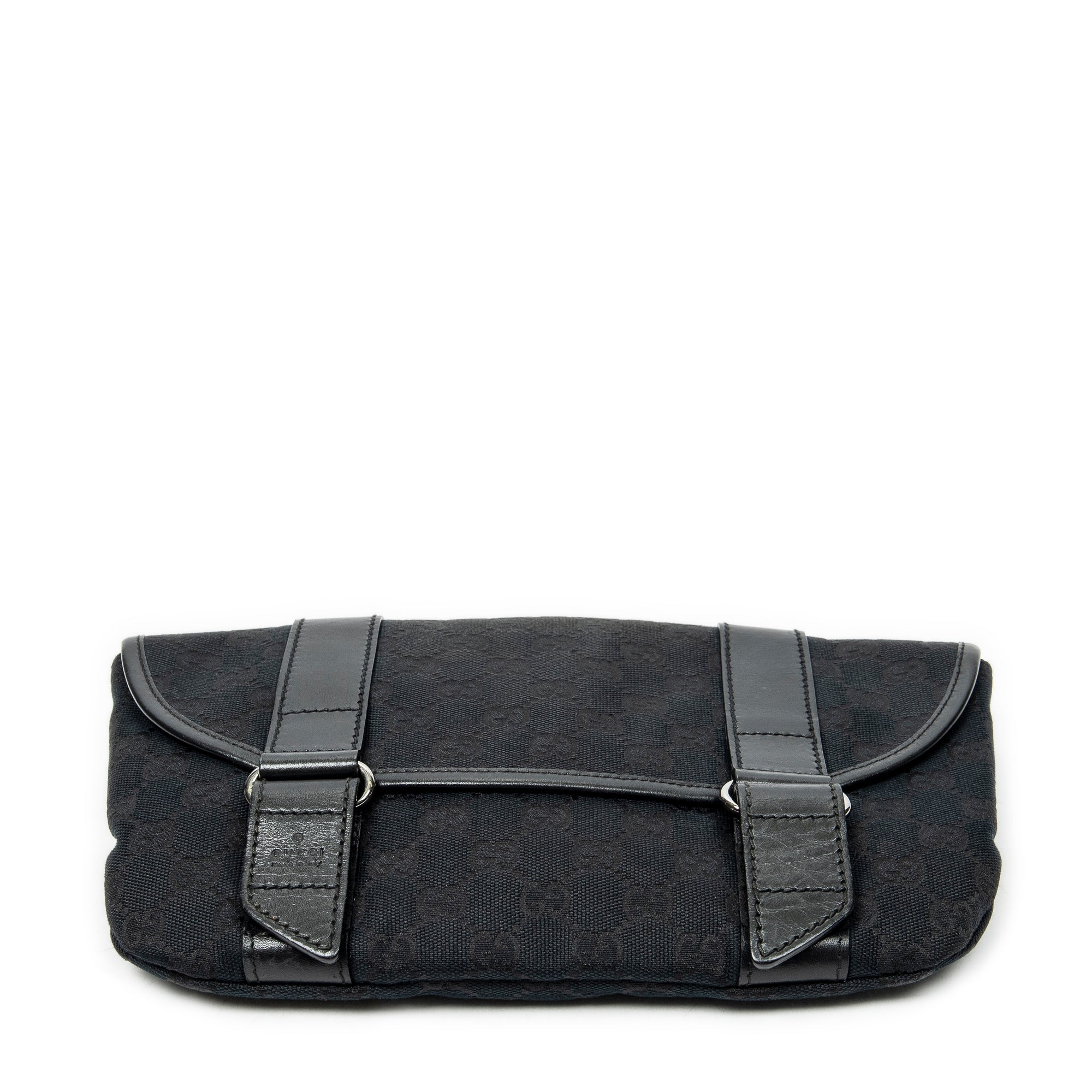 Waist Bag Flap Waist Bag Black Monogrammed Canvas