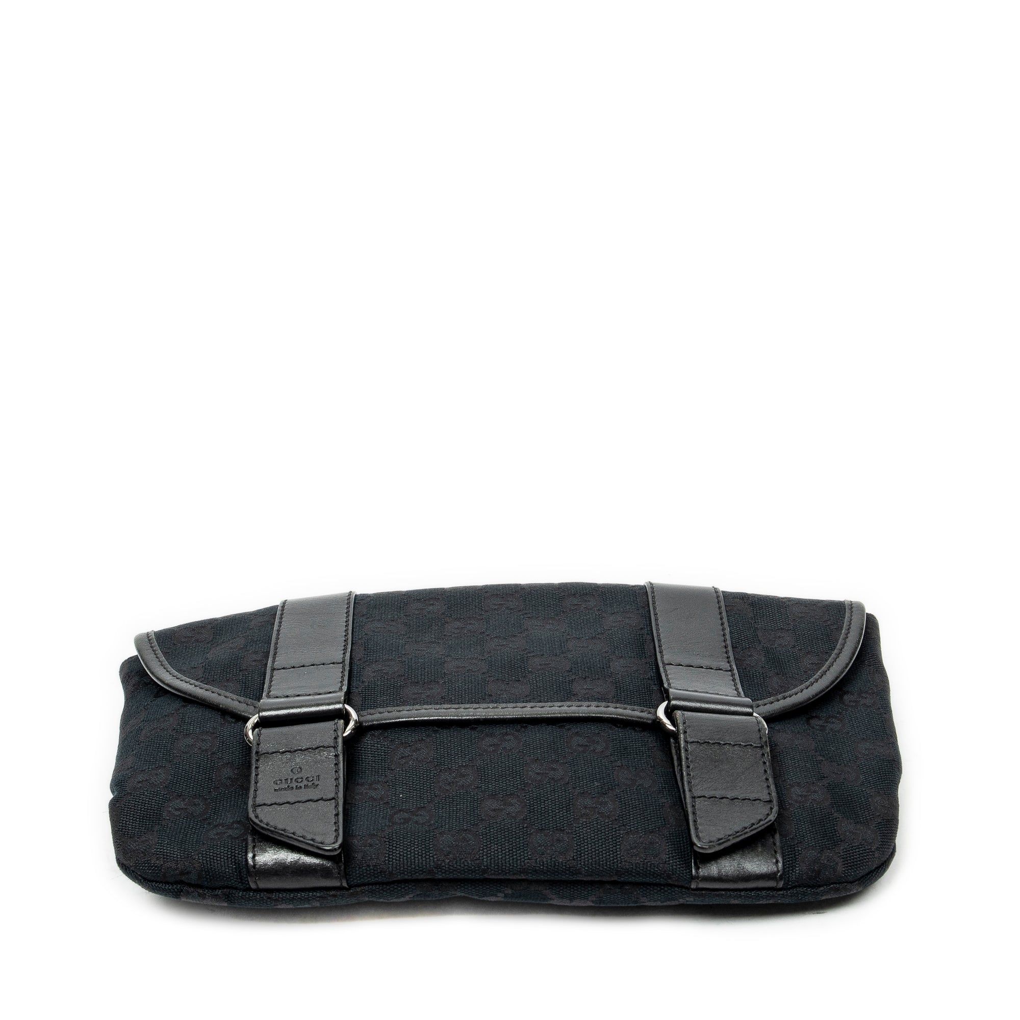 Waist Bag Flap Waist Bag Black Monogrammed Canvas