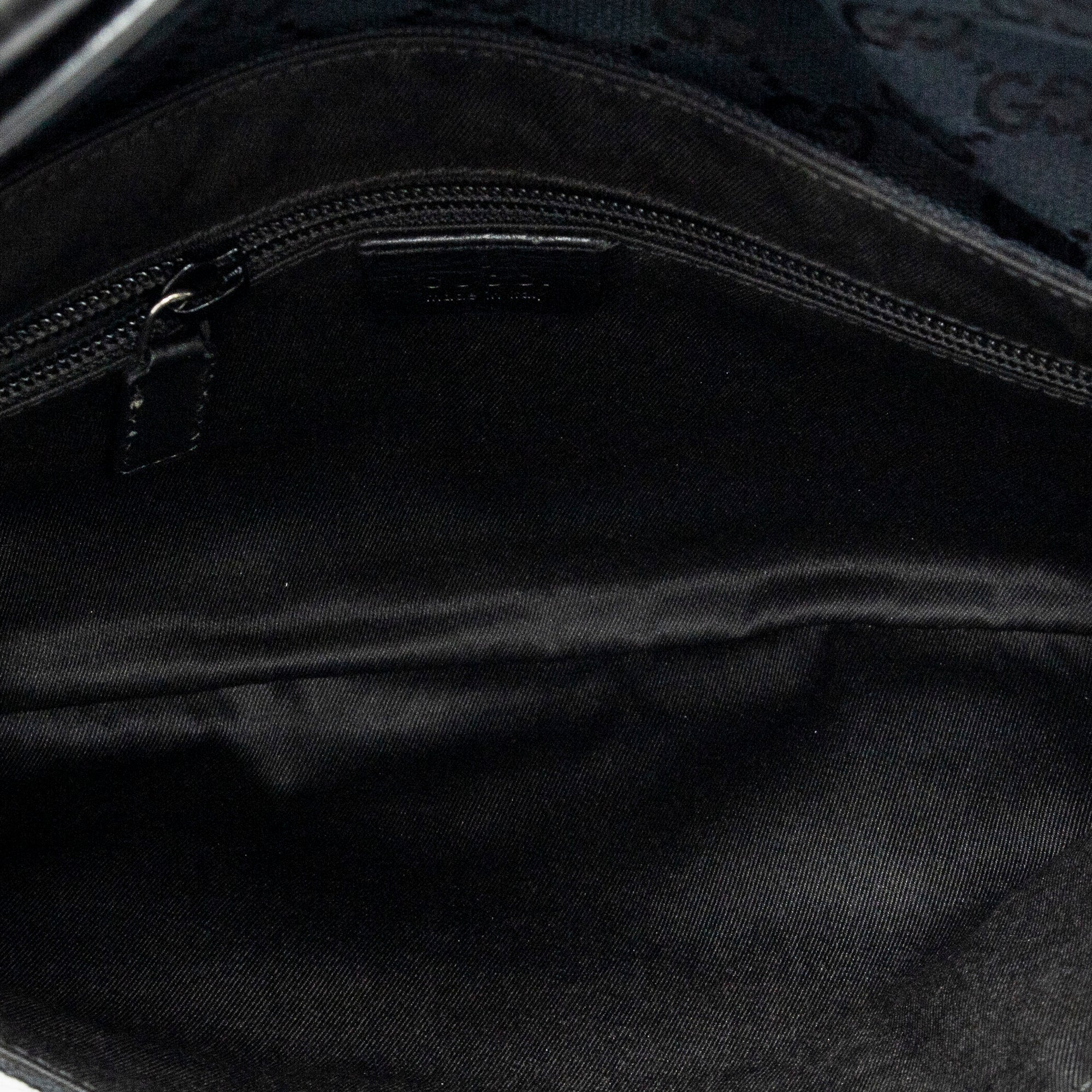 Waist Bag Flap Waist Bag Black Monogrammed Canvas