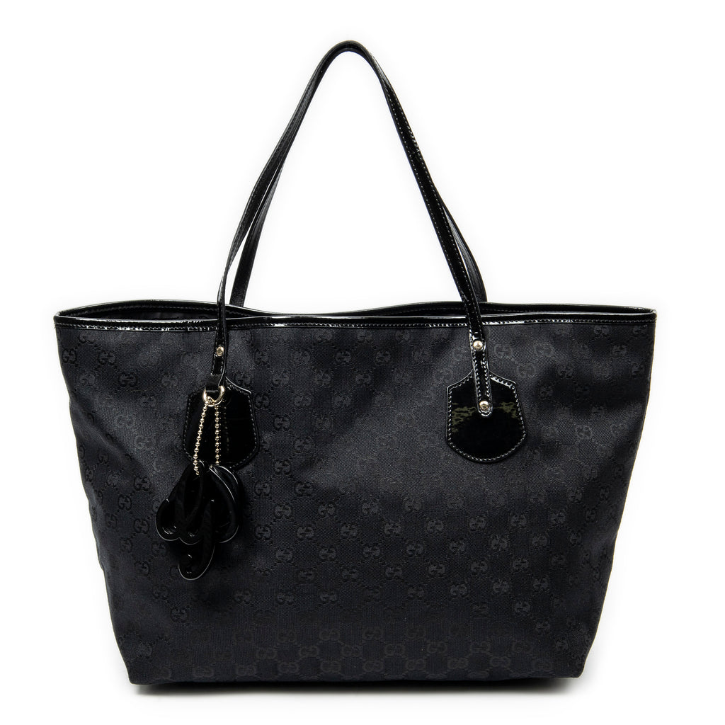 Shoulder Bag Medium Jolie Tote Black Monogrammed Canvas