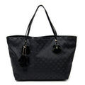 Shoulder Bag Medium Jolie Tote Black Monogrammed Canvas