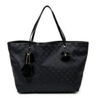 Shoulder Bag Medium Jolie Tote Black Monogrammed Canvas