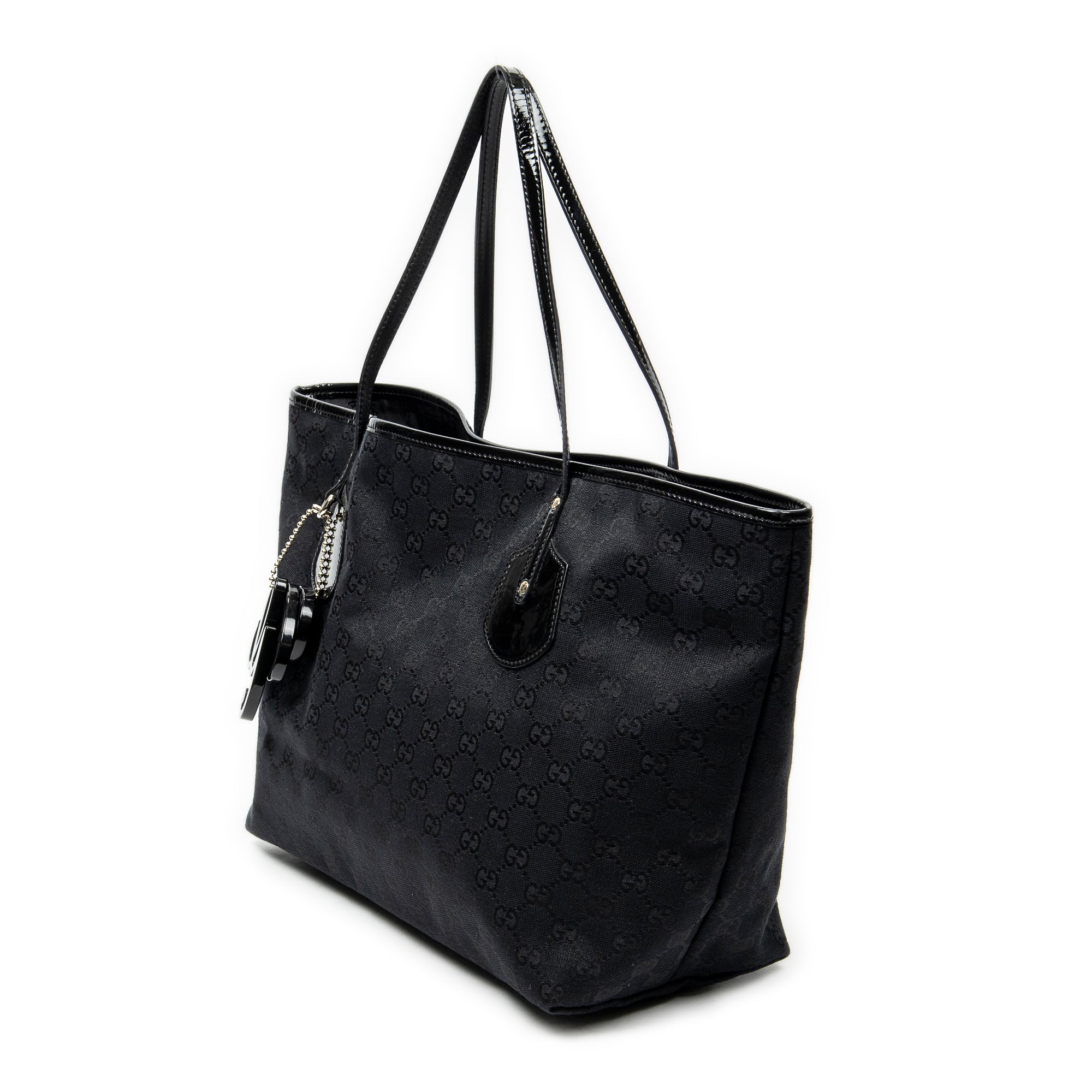 Shoulder Bag Medium Jolie Tote Black Monogrammed Canvas