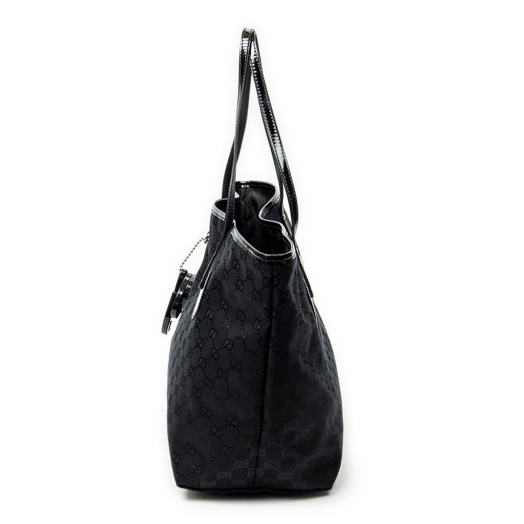 Shoulder Bag Medium Jolie Tote Black Monogrammed Canvas