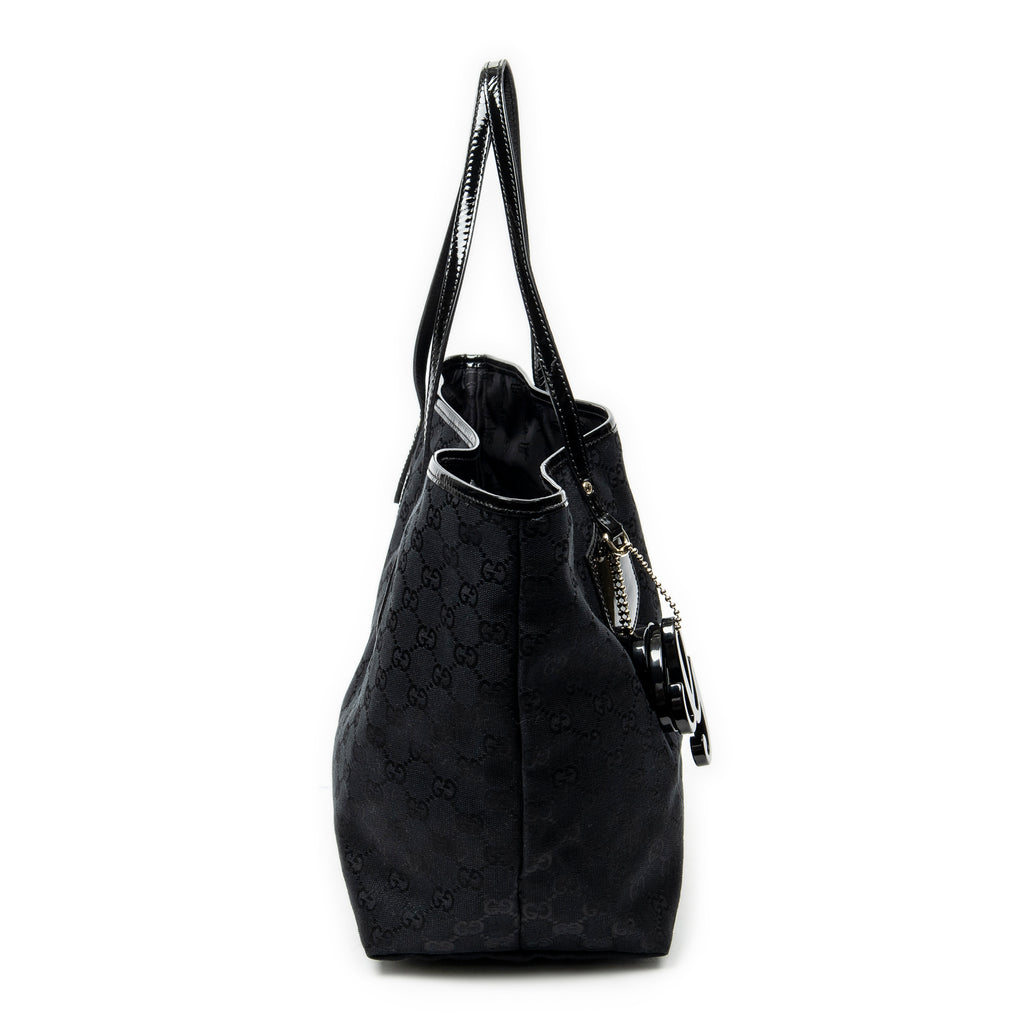 Shoulder Bag Medium Jolie Tote Black Monogrammed Canvas