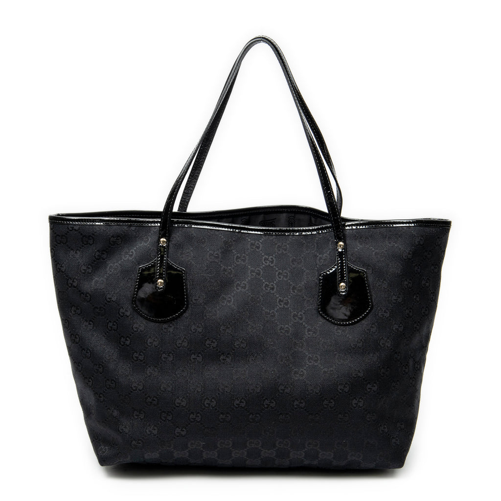 Shoulder Bag Medium Jolie Tote Black Monogrammed Canvas
