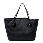 Shoulder Bag Medium Jolie Tote Black Monogrammed Canvas