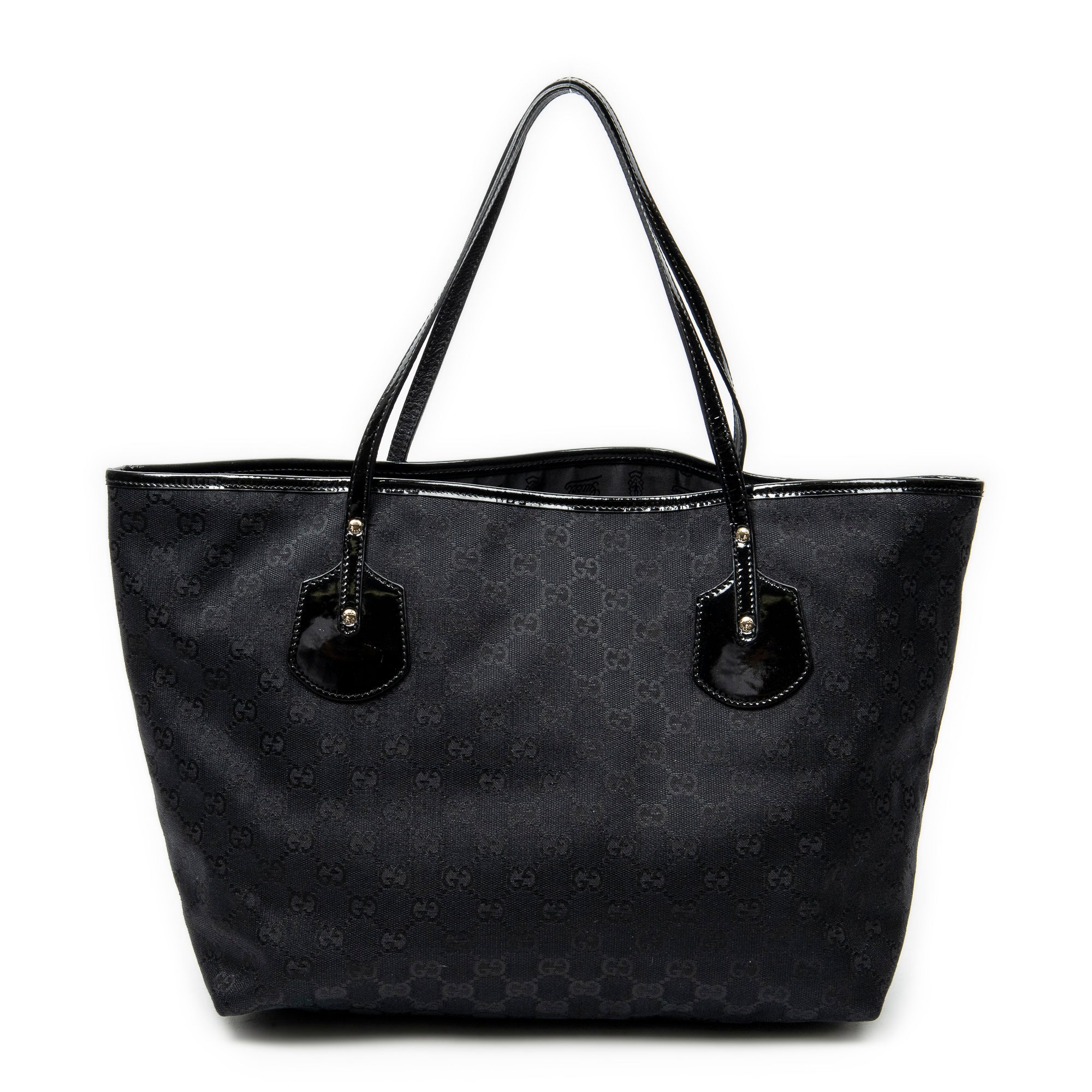 Shoulder Bag Medium Jolie Tote Black Monogrammed Canvas