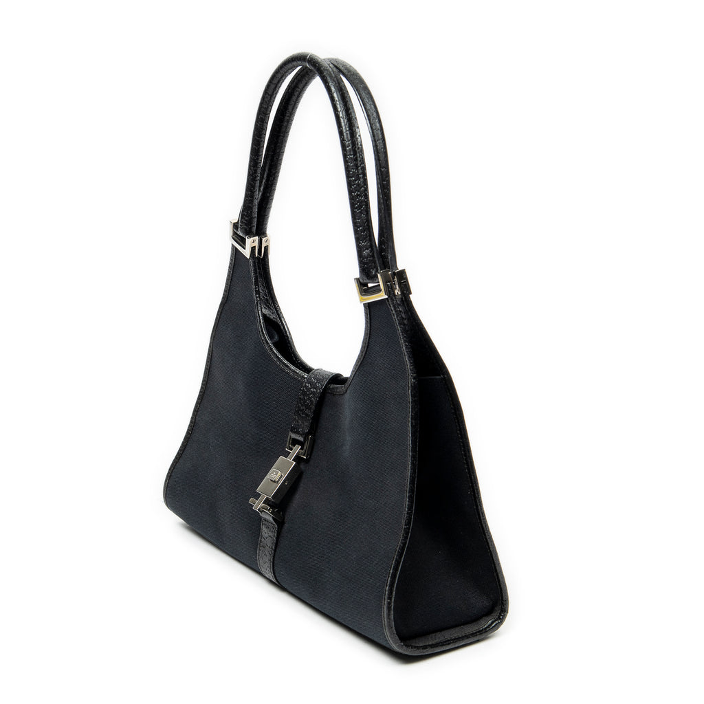 Shoulder Bag Jackie Bardot Tote Black Woven Canvas