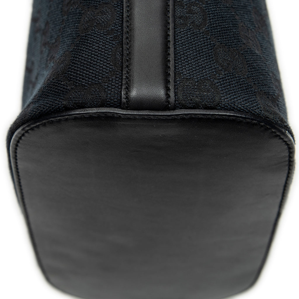 Shoulder Bag Bucket Shoulder Bag Black Monogrammed Canvas