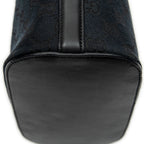 Shoulder Bag Bucket Shoulder Bag Black Monogrammed Canvas