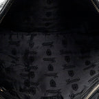 Shoulder Bag Large Square Zip Messenger Black Guccissima Leather