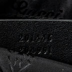 Shoulder Bag Large Square Zip Messenger Black Guccissima Leather